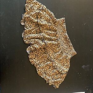 Leopard Print Ruffle Skirt